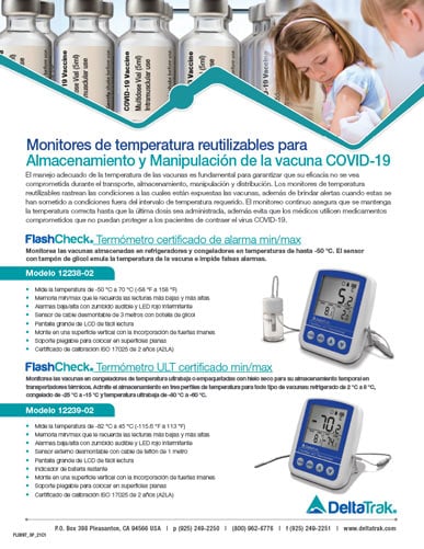 Reusable Temperature Monitors for COVID-19 Vaccine Storage and Handling (Spanish)