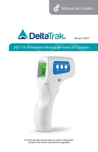 JXB-178 Non-Contact Forehead Infrared Thermometer User Guide (Spanish)