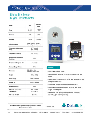 Digital Brix Meter Sugar Refractometer