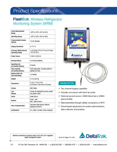 FlashTrak Wireless Refrigerator Monitor (WRM)