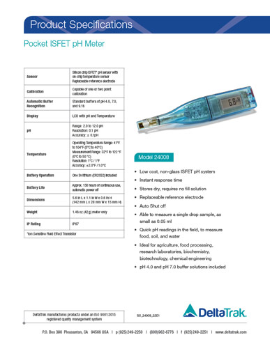 Pocket ISFET pH Meter