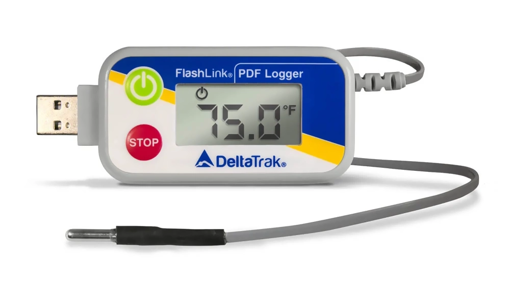 FlashLink® USB PDF Reusable Data Logger with External Blunt Tip Probe, Model 40520