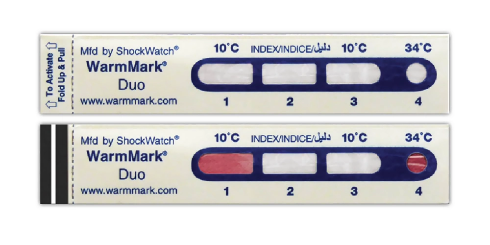 WarmMark® Duo Time-Temperature Indicator, Model 51036