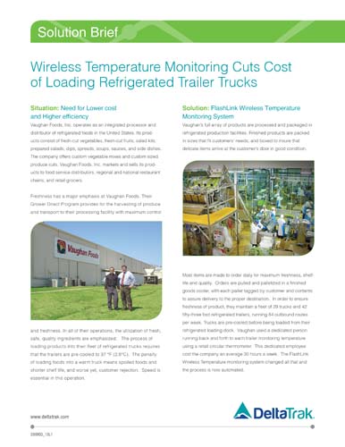 Wireless Temperature Monitoring Cuts Cost of Loading Refrigerated Trailer Trucks