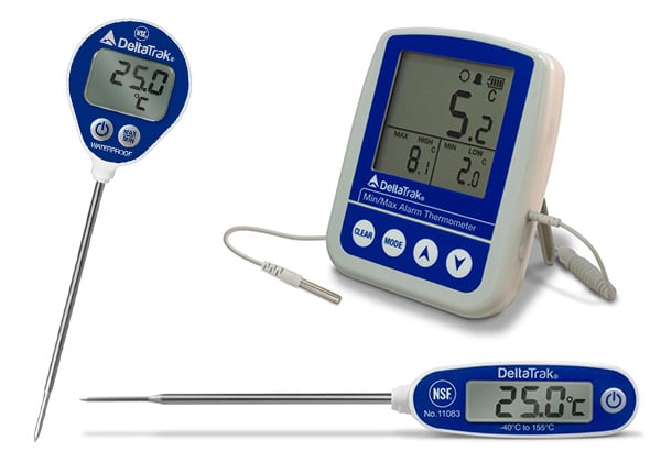 DeltaTrak FlashCheck® 11040 Lollipop Min/Max Auto-Cal Thermometer w/  Reduced Tip Probe